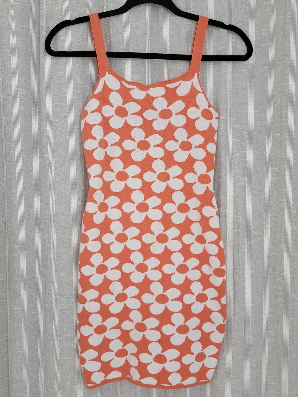 Princess Polly Coral and White Floral Tank Mini Dress